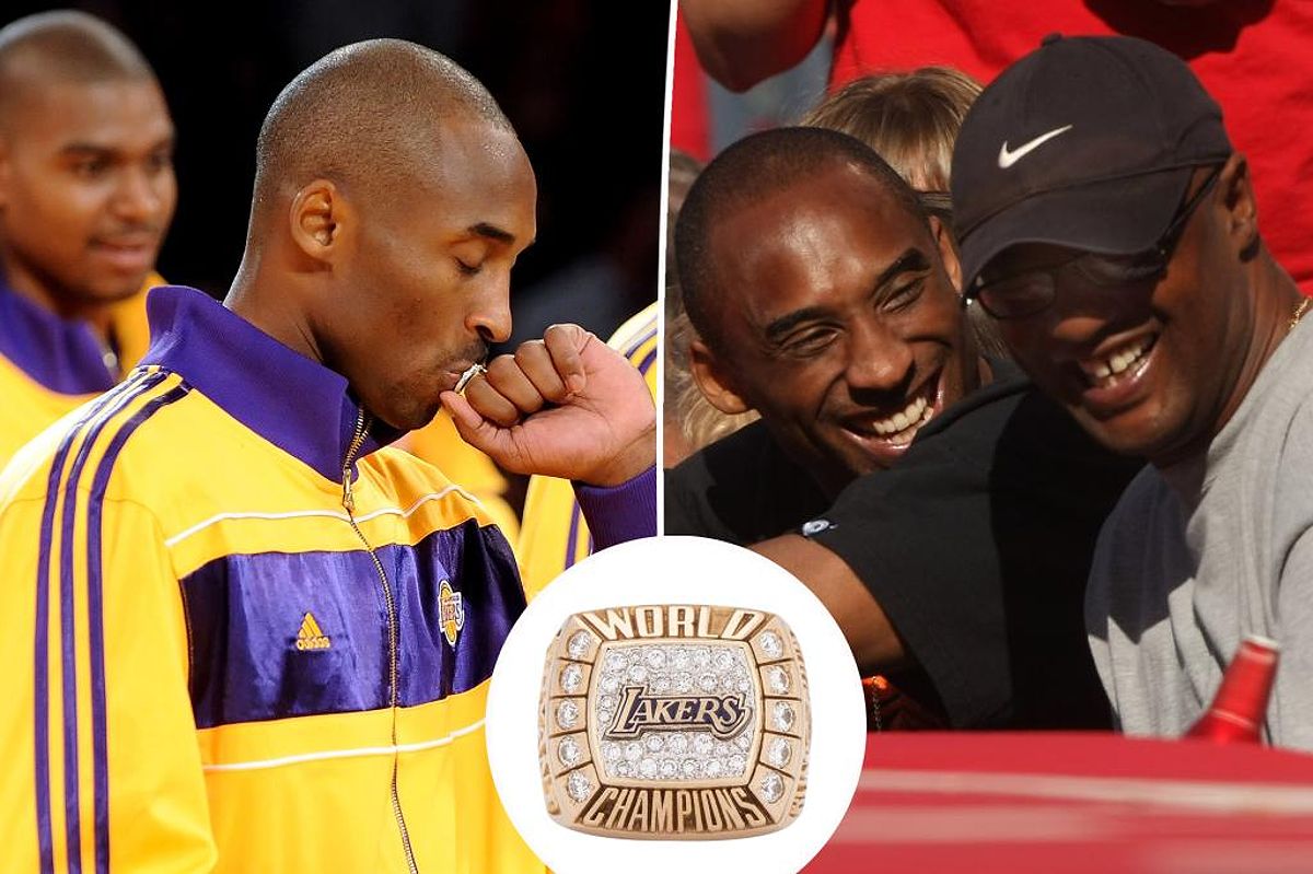 Cha của Kobe Bryant đấu giá chiếc nhẫn vô địch NBA năm 2000 mà con trai đã tặng ông - 734032201