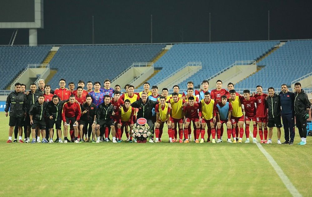 Đội tuyển Việt Nam chuẩn bị trước trận đấu với Iraq - -365603710