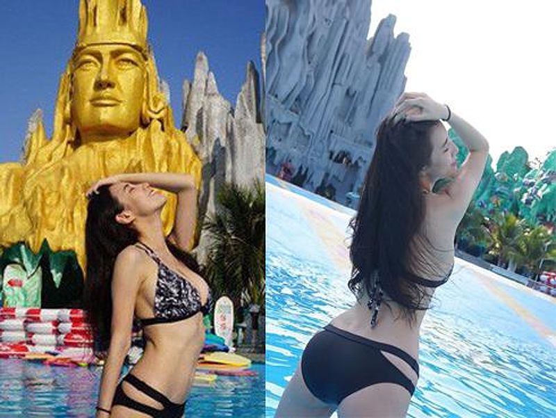 Hot girl Dao Dao gây tranh cãi với bức ảnh bikini tại công viên Suối Tiên - -553395884
